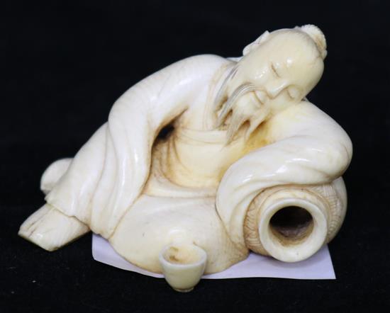 A Japanese ivory carving